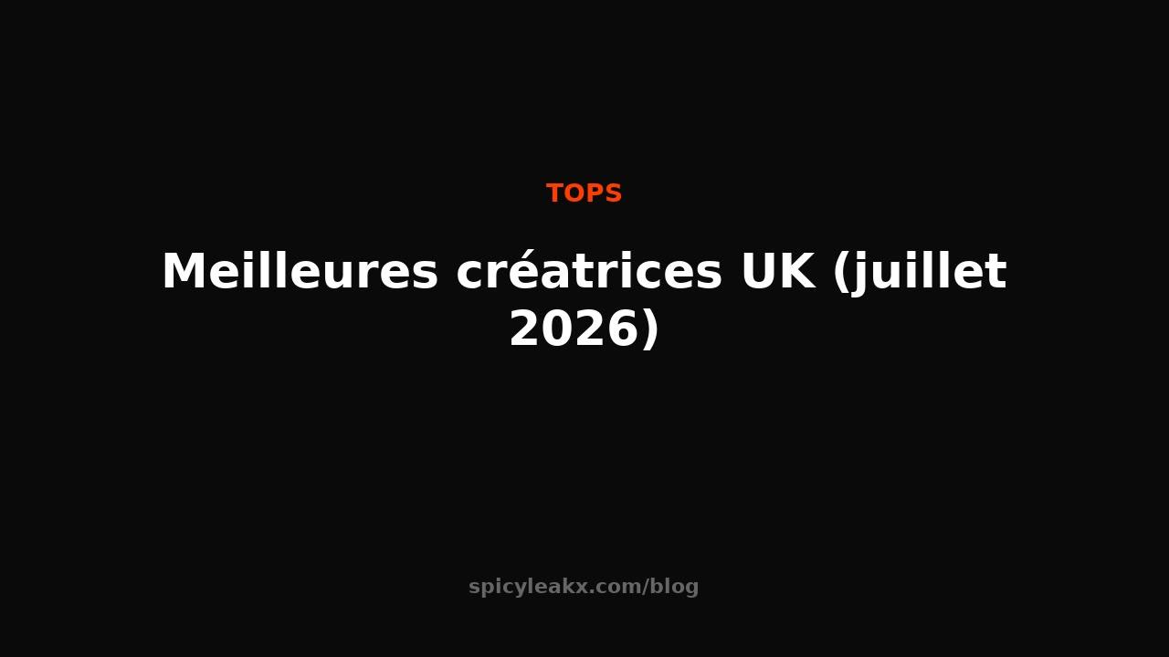 Best UK creators (July 2026)